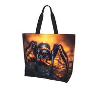 Borsa tote stampata con topini, borsa a tracolla, adatta per viaggi, spiaggia e shopping quotidiano., Ragno nella Luce, Taglia unica