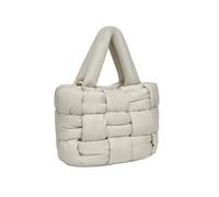 Borsa tote trapuntata a sbuffo da donna, borsa a tracolla grande e leggera con una sensazione morbida come una nuvola, borsa stile piumino for gite casual e viaggi del fine settimana(Off-white)