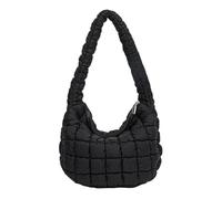 Borsa tote trapuntata per le donne borsa a tracolla imbottita leggera borsa hobo borse a tracolla borsa a tracolla borse a tracolla borse nuvola con cerniera 2025, nero, Taglia unica