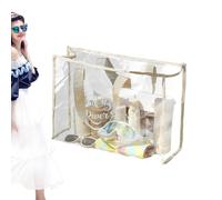 Borsa Tote Trasparente - Design Impermeabile In Materiale PVC Di Grandi Dimensioni, Borsa Da Spiaggia E Sportiva Trasparente, Capacità Elevata Per Trasportare Tutto, Tracolla Lunga Per Un Uso Conforte