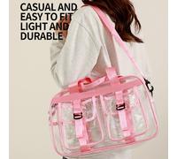 Borsa tote trasparente in PVC, borsa leggera trasparente per escursionismo,