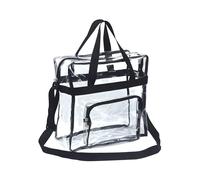 Borsa Tote Trasparente, Tracolla Regolabile e Parte Superiore con Cerniera, Borsa Trasparente da Viaggio per La Sicurezza Dello Stadio e Palestra,