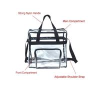 Borsa Tote Trasparente, Tracolla Regolabile e Parte Superiore con Cerniera, Borsa Trasparente da Viaggio per La Sicurezza Dello Stadio e Palestra,