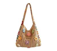 Borsa Tote Uncinetto | Borsa Da Spiaggia Floreale Boho | Tote Bag Uncinetto Per Donnsa,Per Il Pesndoslarismo Quotidiano Appuntamenti Vacanze Estive Viaggi Festival Musicali Compleanno Ragazze E Signor