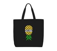 Borsa Tote Upside Pineapple Play Well With Others Borsa Mare Donna Grande Casuale Personalizzata Borsone Da Viaggio, Per Yoga, Quotidiano Vita, Scuola
