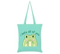 Borsa tote verde menta I Hate All of You Frog