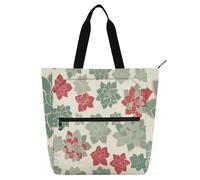 Borsa tote verde per bambini con luce grassa per ragazzi ragazze adulti, borsa per libri riutilizzabile gotica resistente all'acqua borsa della spesa con cerniera per scuola e tempo di gioco forniture