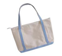 Borsa Tote Versatile In Tela A Quadretti Design Leggero Per Viaggi Lavoro Elementi Essenziali Per La Palestra Borsa Da Trasporto Spaziosa A Quadretti Con Manici Spessi