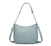 Borsa tote vintage da donna elegante in pelle a tracolla Hobo borse retrò grande capacità borsa a secchiello a tracolla, 001 blu, 20*13*7 cm