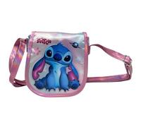 Borsa Tracolla Bambina Disney Stitch Borsetta Kawaii Compatta con Patta Magnetica Tracolla Regolabile Design 3D Plastificato Leggera per Uscite Feste e Idea Regalo 17 cm