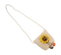 Borsa Tracolla Bambina in Paglia Beige, Borsetta a Spalla | Crossbody per Shopping e Feste, Stile Leggero per Ragazze, Formato Compatto