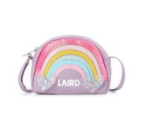 Borsa Tracolla Bambina Personalizzata con Nome Borsetta Arcobaleno per Bambini Piccola Borsa a Spalla in Pelle PU Tracolla Regolabile Regalo Compleanno Natale Ritorno a Scuola (#6)