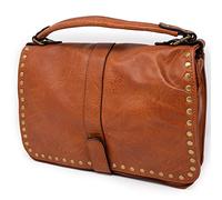 Borsa tracolla con borchie postina da donna ragazza borsetta a mano borchiata lavoro passeggio giorno sera maniglia polso di moda tendenza in ecopelle autunno inverno 2026 2027