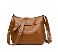 Borsa Tracolla Donna Borsa a tracolla elegante in pelle con una spalla for la spesa alla moda da donna Bella borsa(Brown)