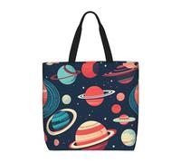 Borsa Tracolla Outer Space Planets Print Borsa Da Spiaggia Grande Resistente Sacchetto Della Spesa Per Shopping Picnic Lavoro