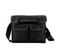 Borsa Tracolla Resistente All'usura Tasche Verticali Addensato Panno Oxford Borsa per Strumenti Archiviazione con Tracolla Regolabile Maniglia Cinghia per Elettricista Idraulico Meccanico(Black)
