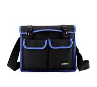 Borsa Tracolla Resistente All'usura Tasche Verticali Addensato Panno Oxford Borsa per Strumenti Archiviazione con Tracolla Regolabile Maniglia Cinghia per Elettricista Ingegneri Meccanico (Blue)