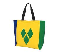 Borsa Tracolla St. Vincent And The Grenadines Flag Borsa A Mano Resistente Pieghevole Shopper Bag Per Viaggi Ufficio Casa
