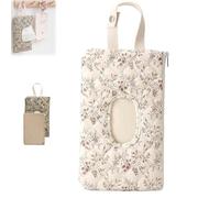 Borsa trapuntata per pannolini e salviette, borsa portatile per la mamma, porta salviettine per bambini con motivo floreale ricaricabile con cordino per passeggino, viaggi e oggetti essenziali per