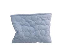 Borsa trapuntata per trucchi da toeletta organizer per cosmetici per la cura personale portatile tinta unita borsa da viaggio portatile portatile portatile, blu cielo, Bellezza di massa