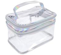 Borsa trasparente Borsa da viaggio per trucco a doppio strato Grande organizer
