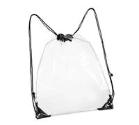 Borsa trasparente con coulisse approvata dallo stadio, borsa trasparente con coulisse trasparente zaino con cerniere frontali tasca regalo trasparente zaino per la scuola