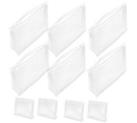 Borsa Trasparente da Viaggio per Cosmetici, 10 Pezzi, PVC | Apertura Ampia, Cuciture Rinforzate, Doppio Strato Superiore e Inferiore, Pulizia Facile, per Bagnoschiuma e Bottiglie