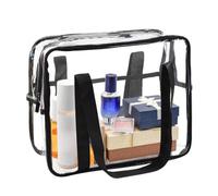 Borsa trasparente impermeabile grande organizer pieghevole | Borsa trasparente per spiaggia, imballaggio, scuola, viaggi, traslochi, trucchi