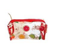 Borsa Trasparente In Pvc 2 pezzi sacchetto for trucco frutta borsa cosmetica margherita buste con cerniera custodia da toilette portatile for le donne viaggi vacanze organizzazione del bagno Borsa Tra