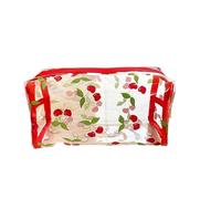 Borsa Trasparente In Pvc 2 pezzi sacchetto for trucco frutta borsa cosmetica margherita buste con cerniera custodia da toilette portatile for le donne viaggi vacanze organizzazione del bagno Borsa Tra