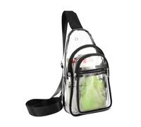Borsa trasparente in PVC - Trasparente approvata dallo stadio, borsa a tracolla impermeabile, tracolla regolabile, | Borsa da viaggio alla trasparente per uomo donna concerti eventi sportivi