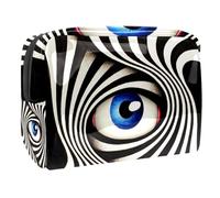Borsa trasparente per cosmetici in PVC con cerniera per articoli da toeletta custodia portatile impermeabile per cosmetici borsa organizer in plastica per bagno in vacanza, farfalle fiori su pois