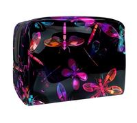 Borsa trasparente per cosmetici in PVC con cerniera per articoli da toeletta custodia portatile impermeabile per cosmetici borsa organizer in plastica per il bagno delle vacanze, turbinio galassia