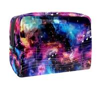 Borsa trasparente per cosmetici in PVC con cerniera per articoli da toeletta custodia portatile impermeabile per cosmetici borsa organizer in plastica per il bagno delle vacanze, turbinio galassia