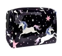 Borsa trasparente per cosmetici in PVC con cerniera per articoli da toeletta custodia portatile impermeabile per cosmetici borsa organizer in plastica per il bagno delle vacanze, turbinio galassia