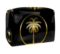 Borsa trasparente per cosmetici in PVC con cerniera per articoli da toeletta custodia portatile impermeabile per cosmetici borsa organizer in plastica per bagno in vacanza, farfalle fiori su pois