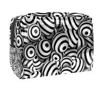 Borsa trasparente per cosmetici in PVC con cerniera per articoli da toeletta custodia portatile impermeabile per cosmetici borsa organizer in plastica per bagno in vacanza, farfalle fiori su pois