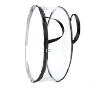 Borsa trasparente per ghirlande in PVC con doppia chiusura a cerniera e manici resistenti per un trasporto sicuro e una conservazione fuori stagione consapevole dello spazio (91 x 20 cm)