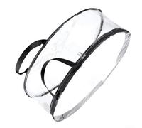 Borsa trasparente per ghirlande in PVC con doppia chiusura a cerniera e manici resistenti per un trasporto sicuro e una conservazione fuori stagione consapevole dello spazio (76 x 20 cm)