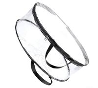 Borsa trasparente per ghirlande in PVC con doppia chiusura a cerniera e manici resistenti per un trasporto sicuro e una conservazione fuori stagione consapevole dello spazio (61 x 20 cm)