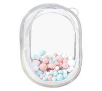 Borsa trasparente per il trasporto delle bambole, espositore per bambole, per riporre le figure, per piccole bambole, spessa, multifunzionale, per gite al parco e viaggi, Trasparente, Refer to