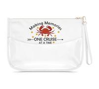 Borsa trasparente per il trucco da crociera per gli amanti dei granchi, regalo da crociera, accessorio da viaggio per estate, spiaggia, accessori da viaggio per donne, borsa cosmetica da crociera,