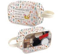 Borsa trasparente per il trucco del farmacista, regalo di ringraziamento per farmacista, farmacia, borsa da viaggio per cosmetici RX organizer, Farmacista Tm2, alla moda