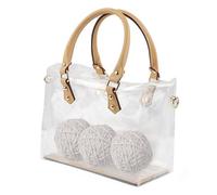 Borsa trasparente per la spesa, facile da macchiare, grande borsa a tracolla in PVC trasparente | impermeabile multiuso - tasche trasparenti per la palestra, la scuola, il lavoro, lo stadio