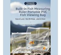 Borsa trasparente per la visualizzazione dei pesci con righello per pesca a torrente portatile pieghevole in PVC custodia per osservazione subacquea trasparente strumento di misurazione per pescatori