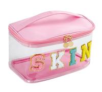 Borsa trasparente per medicinali in ciniglia, borsa per cosmetici in nylon impermeabile di grandi dimensioni con manico superiore, borsa trasparente per cosmetici da viaggio per primo soccorso,