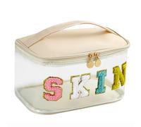 Borsa trasparente per medicinali in ciniglia, borsa per cosmetici in nylon impermeabile di grandi dimensioni con manico superiore, borsa trasparente per cosmetici da viaggio per primo soccorso,