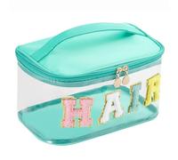 Borsa trasparente per medicinali in ciniglia, borsa per cosmetici in nylon impermeabile di grandi dimensioni con manico superiore, borsa trasparente per cosmetici da viaggio per primo soccorso,