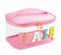 Borsa trasparente per medicinali in ciniglia, borsa per cosmetici in nylon impermeabile di grandi dimensioni con manico superiore, borsa trasparente per cosmetici da viaggio per primo soccorso,