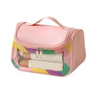 Borsa trasparente per trucco, borsa da viaggio trasparente per articoli da toeletta, trousse per cosmetici, impermeabile, trasparente, beauty case da viaggio, beauty case visibili per esterni, estate